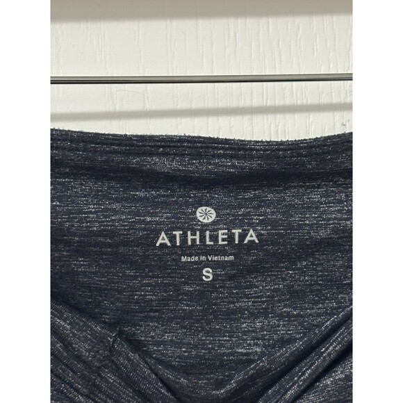 Athleta Chaturanga Leggings Women’s Size Small Heather Black Gray Yoga Gym - Picture 3 of 4